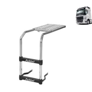 Escada Cromada Plataforma Tanque Arla 60 Litros para Caminhão Volvo FH 2015 á 2021