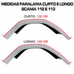 Para-Lama Cabine em Fibra para Caminhão Scania T 112 / 113 / 142 / 143 Longo Lado Esquerdo