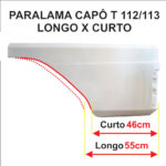 Para-Lama Capo em Fibra para Caminhão Scania T 112 / 113 / 142 / 143 Curto Lado Esquerdo