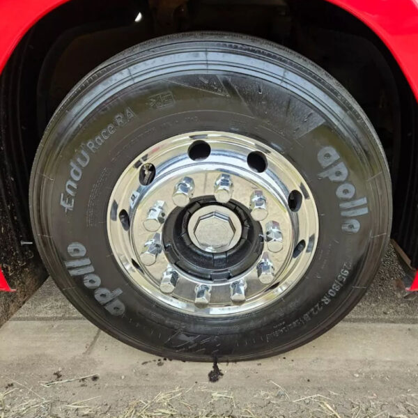 Par Sobre Tampa Cubo Cromada Dianteira para Caminhão Scania S5 / S6 / S7 NTG