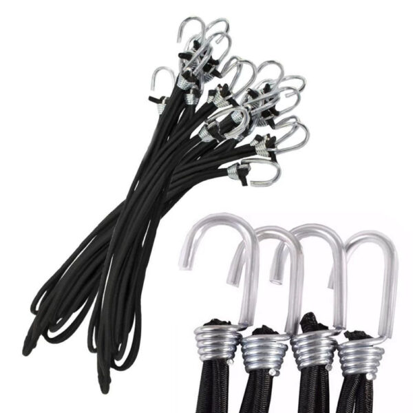 Gancho de Lona Elástico Amarração 33 cm 50 unidades preto