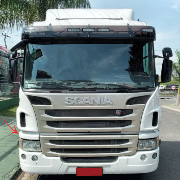 Acabamento Superior Farol para Caminhão Scania S4 / S5 P / G Lado Esquerdo
