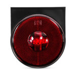 Lanterna Lateral Carreta LED Vermelha 85mm 12V 24V com Fio