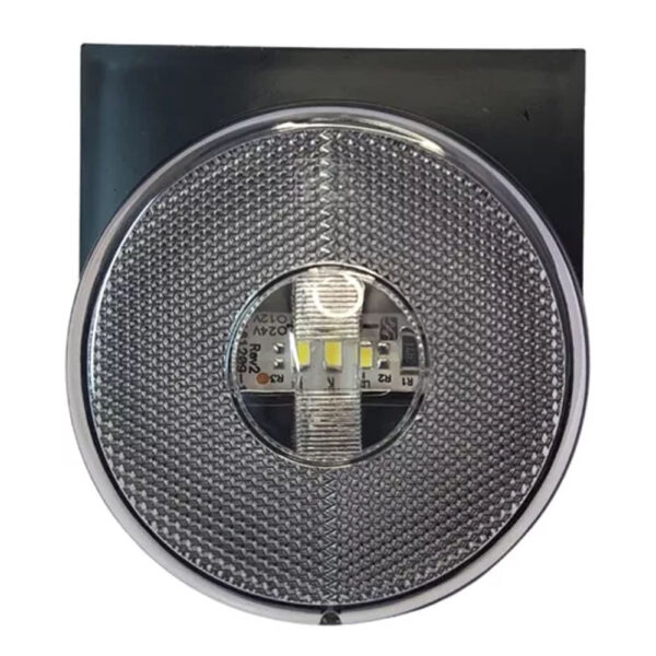 Lanterna Lateral Carreta LED Branca 85mm 12V 24V com Fio