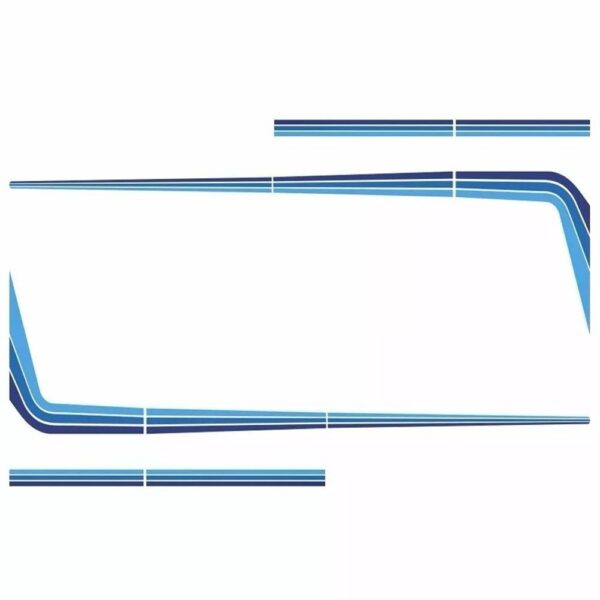 Kit Faixa Adesiva Azul Para Caminhão Scania T 113 Modelo 94
