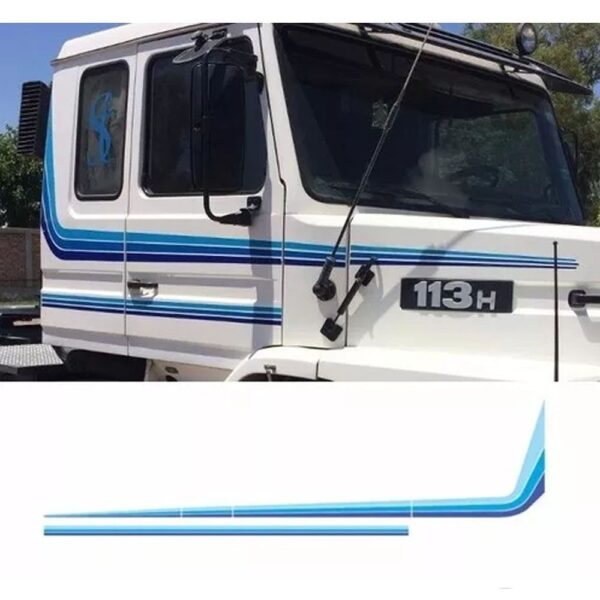 Kit Faixa Adesiva Azul Para Caminhão Scania T 113 Modelo 94