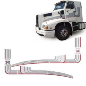 Kit Faixa Adesiva Prata Para Volvo Nl Power 340 1989