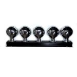 Kit 5 Lanternas Foguinho Vermelha Cromada com suporte