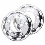 Par Calota Dianteira Cromada Speedline para Caminhão Aro 22 5