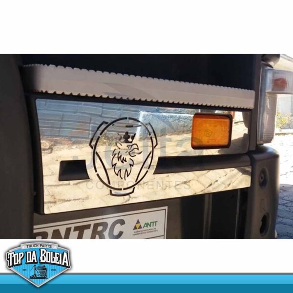 Par de Acabamentos em Inox Estribo Compatível com o Caminhão Scania 2008 2009