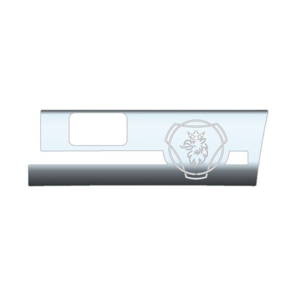 Par de Acabamentos em Inox Estribo Compatível com o Caminhão Scania 2008 2009