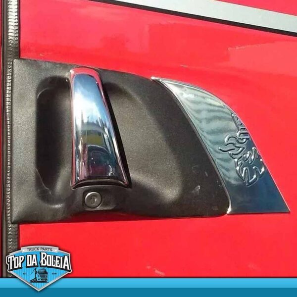 Par Aplique Maçaneta de Porta para Caminhão Scania Série 4 e Série 5 1999 á 2018