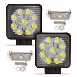 Par Farolete Led Quadrado 9 Leds 27W 12v / 24v