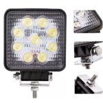 Par Farolete Led Quadrado 9 Leds 27W 12v / 24v