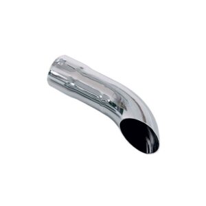 Ponteira de Escapamento Cromada Curva 410 mm