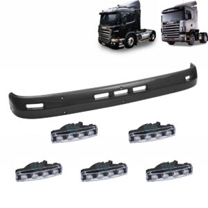 Kit Lâmina Tapa-Sol Acrílico Três Marias compatível com o Caminhão Scania T/R Série 4 Série 5 + Sinaleiras