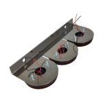 Lanterna 3 Marias em Led com Suporte Inox Bivolt Vermelha