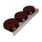 Lanterna 3 Marias em Led com Suporte Inox Bivolt Vermelha