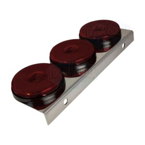 Lanterna 3 Marias em Led com Suporte Inox Bivolt Vermelha
