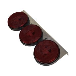 Lanterna 3 Marias em Led com Suporte Inox Bivolt Vermelha