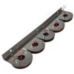 Lanterna 5 Marias em Led com Suporte Inox Bivolt Vermelha