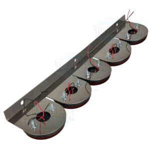 Lanterna 5 Marias em Led com Suporte Inox Bivolt Vermelha