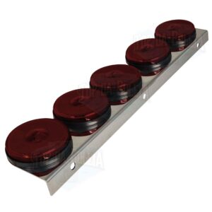 Lanterna 5 Marias em Led com Suporte Inox Bivolt Vermelha