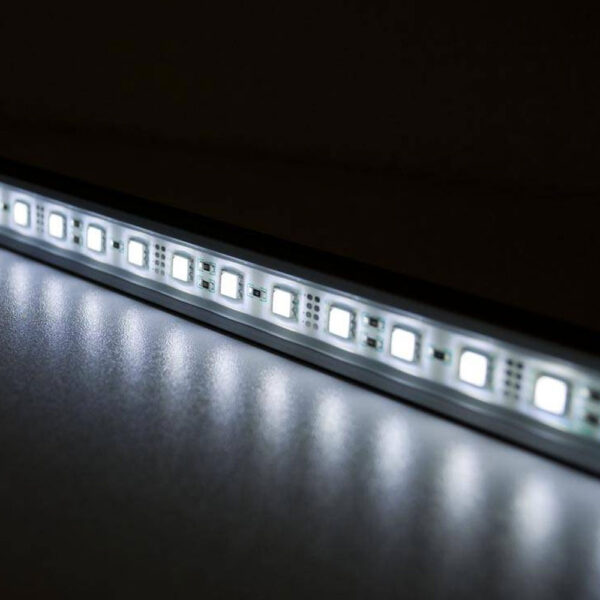 Barra de LED Fixa 50cm 36 LEDs Bivolt Branca para Caixa de Cozinha Caminhão