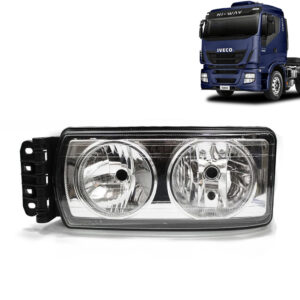 Farol Principal para Caminhão Iveco Stralis Tector Cursor Hi-Way Hi-Road Lado Esquerdo 504238117