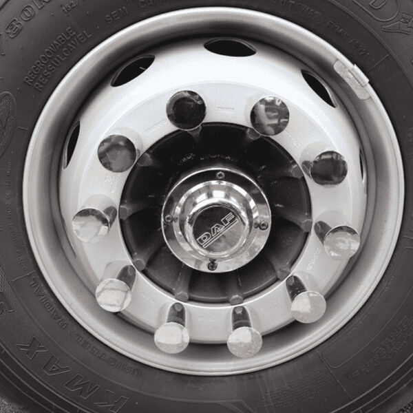 Par Sobre Tampa Cubo Cromada Dianteira para Caminhão Daf CF / XF