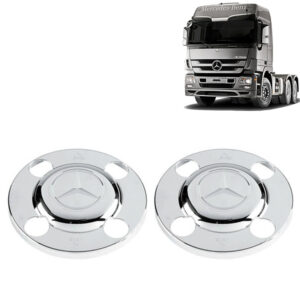 Par Sobre Tampa Cubo Cromada Truck Original para Caminhão Mb Atego / Axor / Actros
