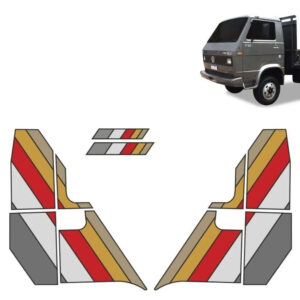 Conjunto Faixa Adesiva para Caminhão Vw 92 Prata