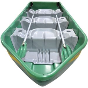 Barco Pescador em Plástico para 3 Lugares com 2 Remos