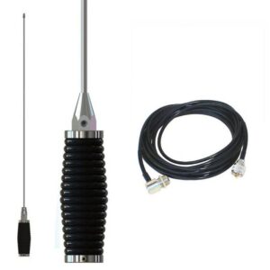 Kit 2 Antenas PX Maria Mole Vareta Aço Inox + 2 Prolongadores de 60 cm + Cabo