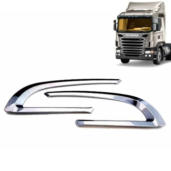 Par Acabamentos Entrada de Ar Cromado para Caminhão Scania S5 G/R 2008 / 2009 Par Acabamentos Entrada de Ar Cromado para Caminhão Scania S5 G/R 2008 / 2009