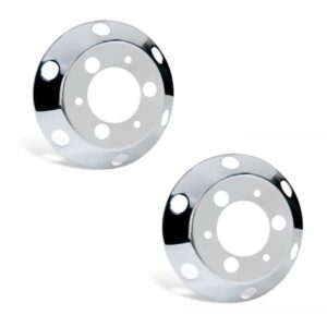 Par de Calotas Cromada Dianteira Americana Ford Cargo VW Delivery Aro 17,5