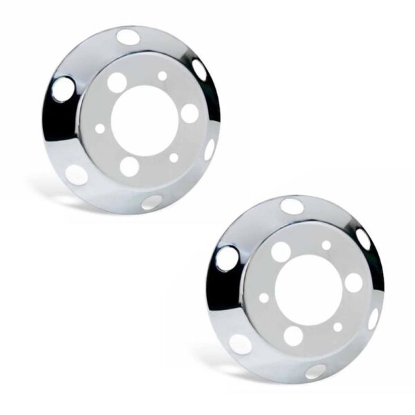 Par de Calotas Cromada Dianteira Americana Ford Cargo VW Delivery Aro 17,5