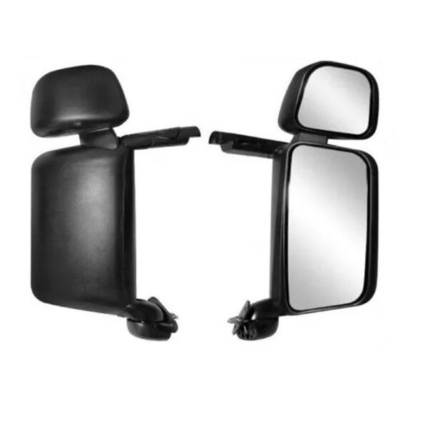 Espelho Retrovisor Plástico Injetado Completo Convexo Lado Direito com Auxiliar para Caminhão Scania P / G / R 124 S5