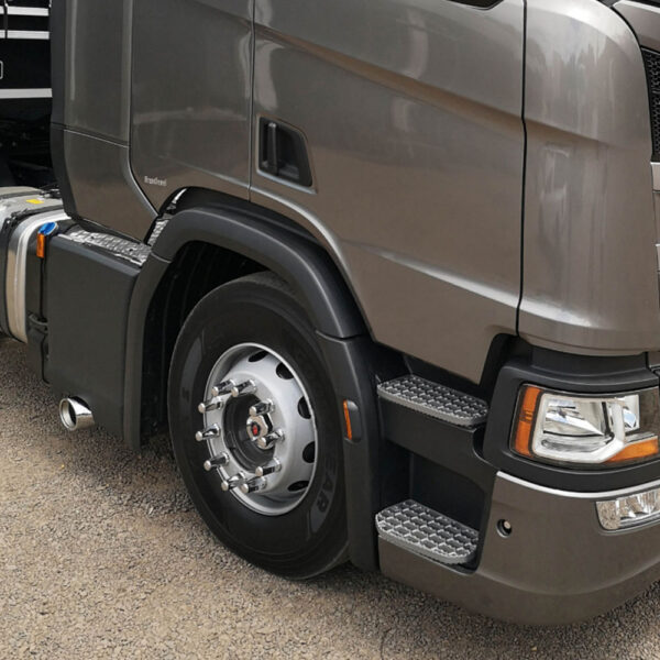 Terminal Ponteira Escapamento Catalizador Cromada para Scania NTG 2020 Lateral Direita