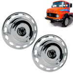 Par Calota Dianteira Oval Cromada para Caminhão Aro 20 / 22,5