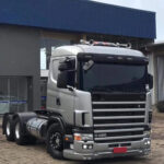 Conjunto Espelho Rampa Frontal para Caminhão Scania S4 P G R Com Suportes