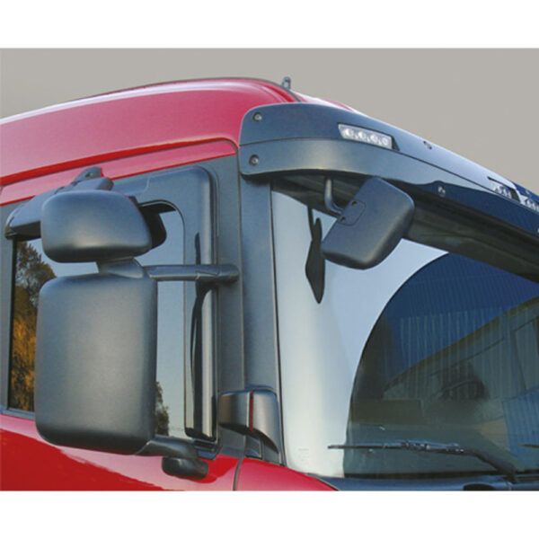 Espelho Retrovisor Plástico Injetado Completo Convexo Lado Direito com Auxiliar para Caminhão Scania P / G / R 124 S5