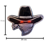 Luminoso Cowboy em Alumínio com Led Para Caminhão Carreta 12V 24V Preta