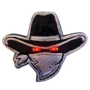 Luminoso Cowboy em Alumínio com Led Para Caminhão Carreta 12V 24V Preta
