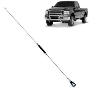 Antena Px Cromada Bobinada para Caminhonete 67 cm