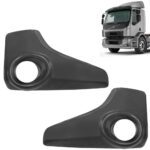 Par Acabamento Para-Choque para Volvo VM 2014 á 2019 Com abertura para Farolete