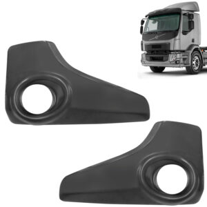Par Acabamento Para-Choque para Volvo VM 2014 á 2019 Com abertura para Farolete