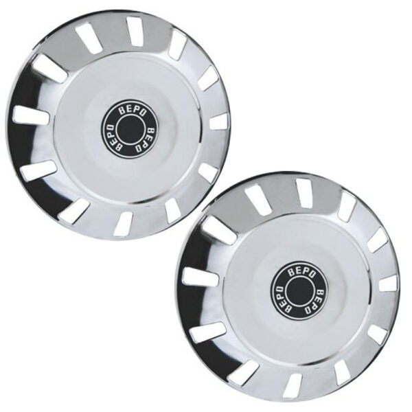 Par Calota Dianteira Cromada para Caminhão 3/4 Aro 16 e 17,5
