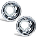 Par Calotas Cromada Traseira para Caminhão Roda aro 17,5 Pneu 215 Speedline Roda Estreita