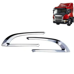 Par de Acabamentos Entrada de Ar Cromado para Caminhão Scania G/R S5 Moderno